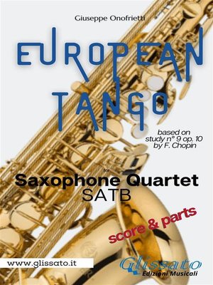 cover image of "European Tango" for Saxophone Quartet